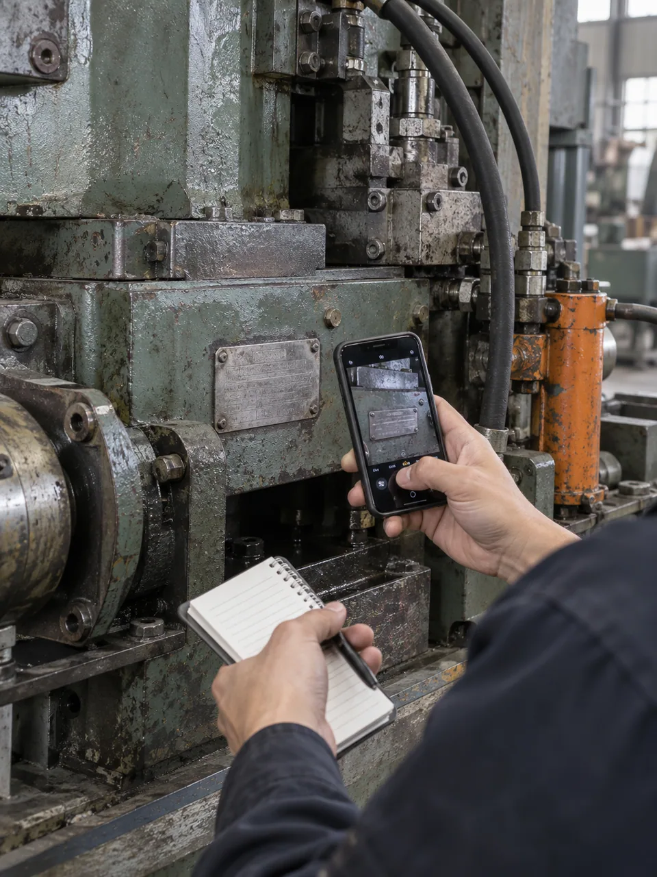 Illustrative on-site documentation of machinery in China